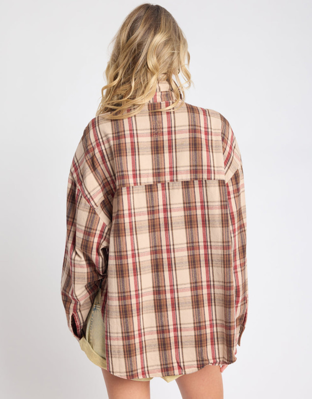 ONE TEASPOON - Prairie Check Daria Shirt - Sand Check