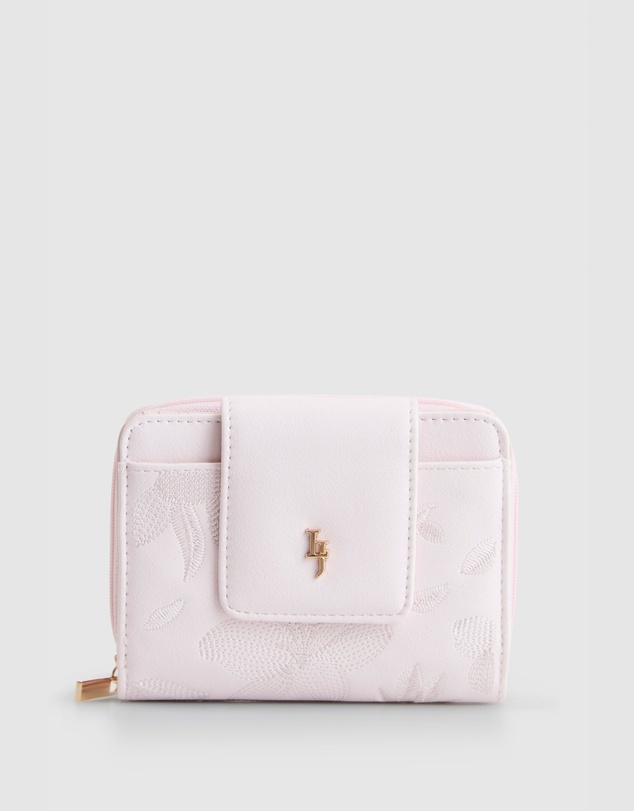 Laura Jones - Embroidered Small Tab Wallet