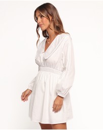 Petal & Pup - Nerida Long Sleeve Mini Dress - White