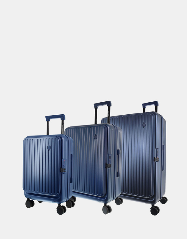 Pierre Cardin - Pierre Cardin Front-Opener 3 Piece Hard Shell Luggage Set Bundle