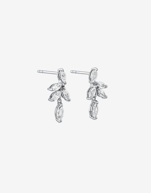 Michael Hill - Cubic Zirconia Vine Stud Earrings in Sterling Silver