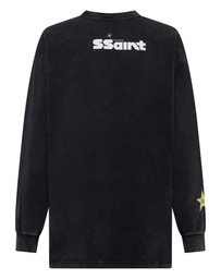SSAINT - Signature Moto Tee Black Acid Wash