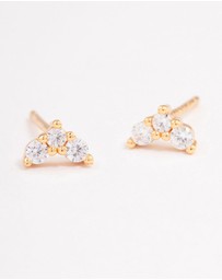 Lovisa - Gold Plated Sterling Silver Cubic Zirconia Classic Trio Earrings