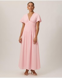 Tussah - Maysen Linen Blend Pintuck Midi Dress
