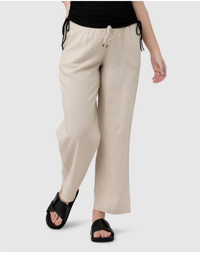 Ripe Maternity - Indi Wide Leg Linen Pant