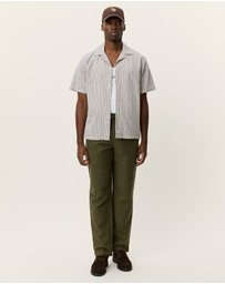 Les Deux - Lukas Stripe Cotton Linen SS Shirt