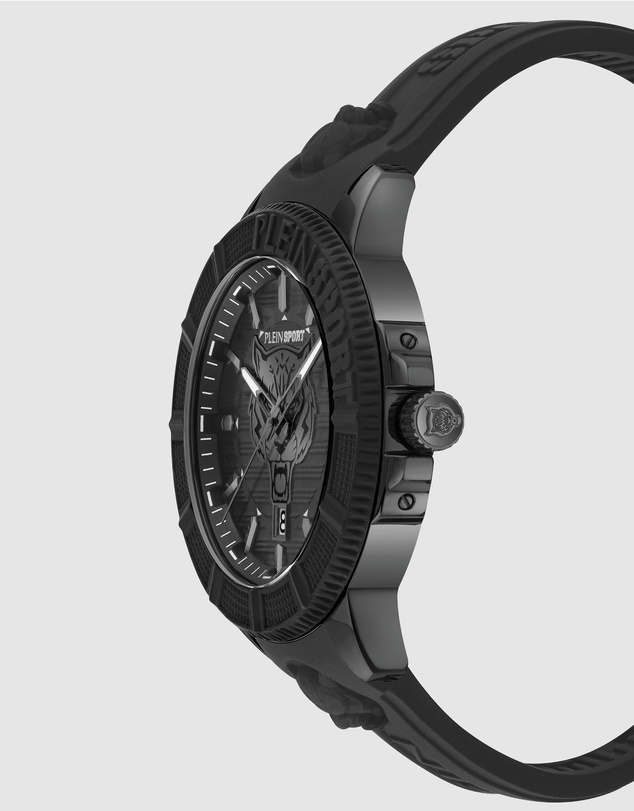 Plein Sport - PLEIN CITY RUSH 45mm Black dial and Black Silicone Strap