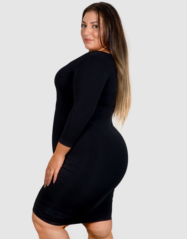 B Free Intimate Apparel - Plus Size Bamboo 3/4 Sleeve Dress