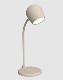 Kreafunk - Kreafunk Ellie Lamp W/ Qi Charger And Bluetooth Speaker - Ivory Sand