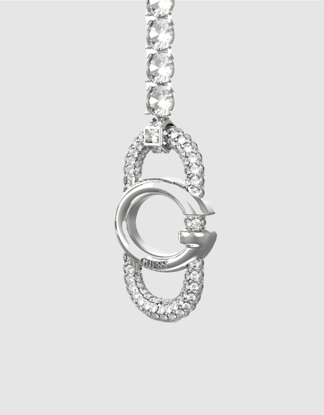 GUESS - Silver-Tone Oh My G Pendant Earrings
