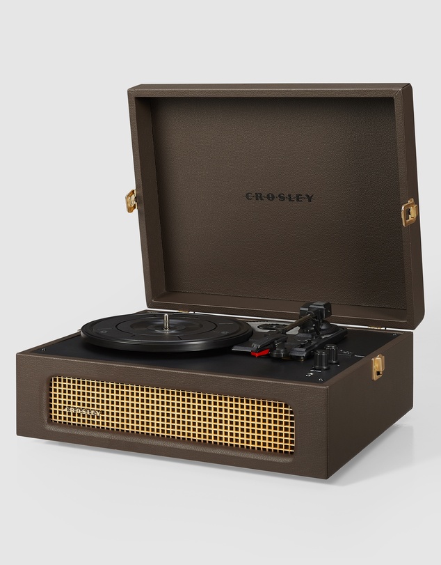 Crosley - Crosley Voyager Bluetooth Portable Turntable - Cocoa + Gadhouse Vinyl Rack Bundle - Black