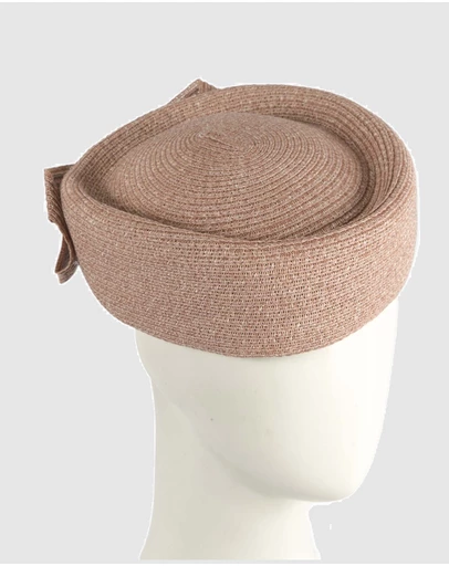 Max Alexander - Dusty Pink Braid Pillbox Hat