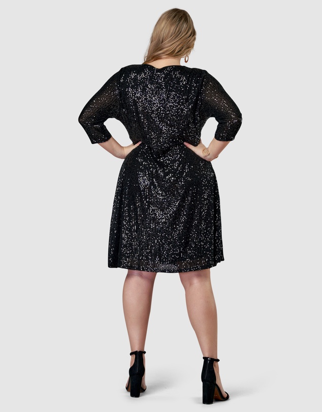 Pink Dusk by Curve Project - Are You Jelly Sequin Dress