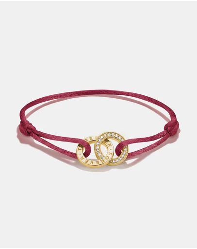 THOMAS SABO - THOMAS SABO Textile bracelet Together red with zirconia