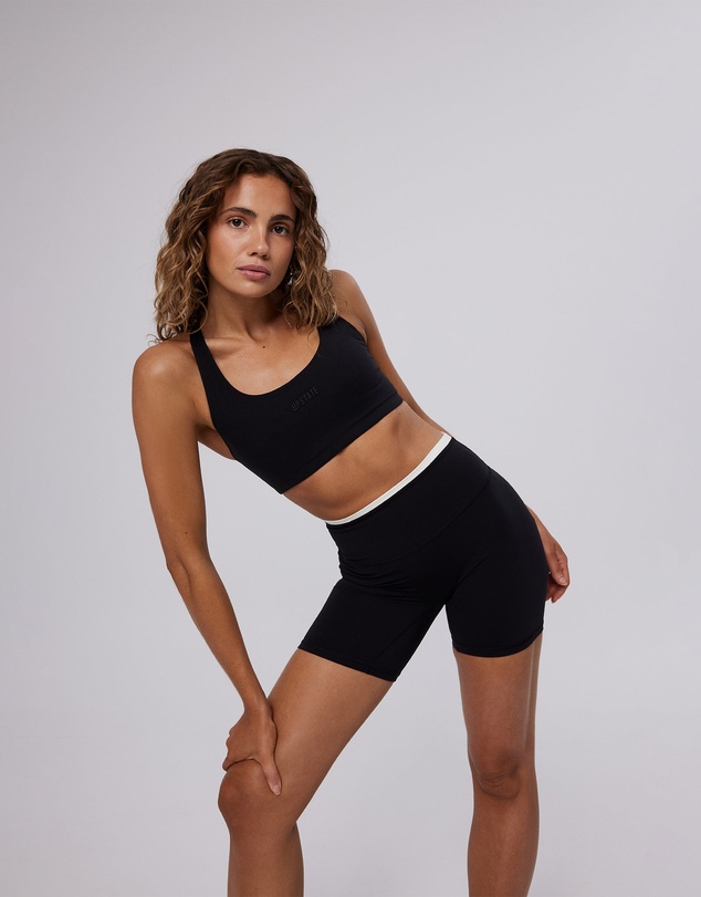 Upstate - Air Sculpt 6inch Contrast Bike Short - Black