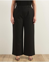 Atmos&Here Curvy - Agnes Pleated Tailored Pants