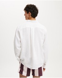 Cotton On - Relaxed Linen Long Sleeve Shirt