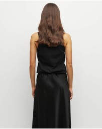 JH Lounge - JHL Luxe Tank (Luxe Cotton Cashmere) Black