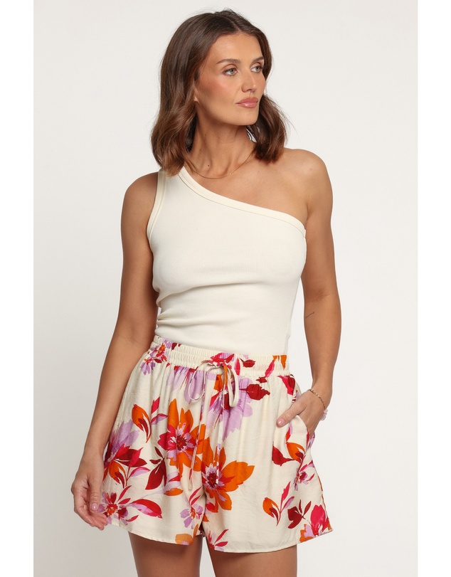 Petal & Pup - Adriane Shorts - Orange Pink Floral