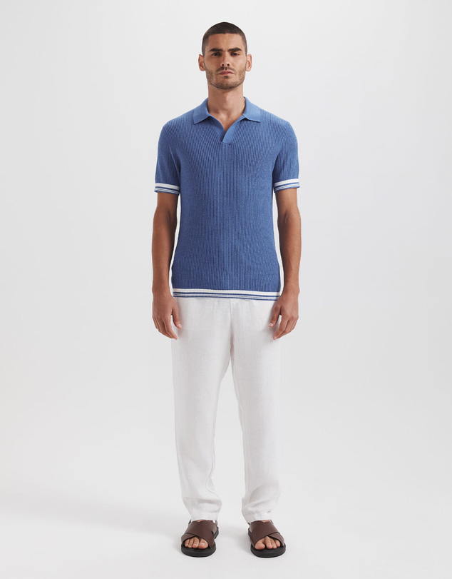 SABA - Nero Combed Cotton Knit Polo