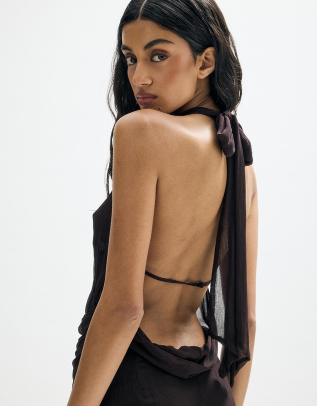 Minima Esenciales - Veda Halter Maxi Dress