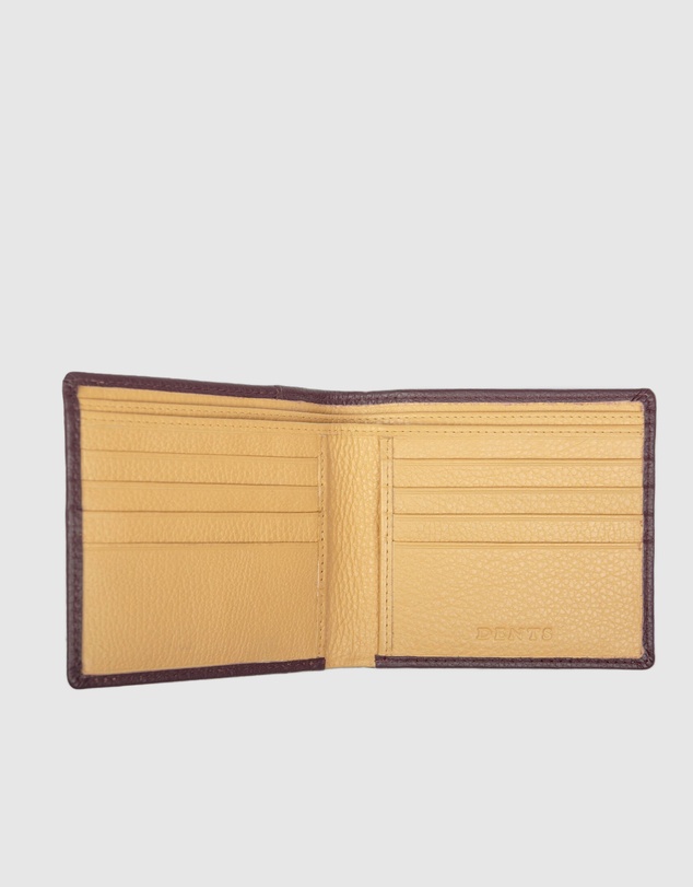 DENTS - Slim Two-Tone Pebble Grain Leather Bifold Wallet with RFID Blocking