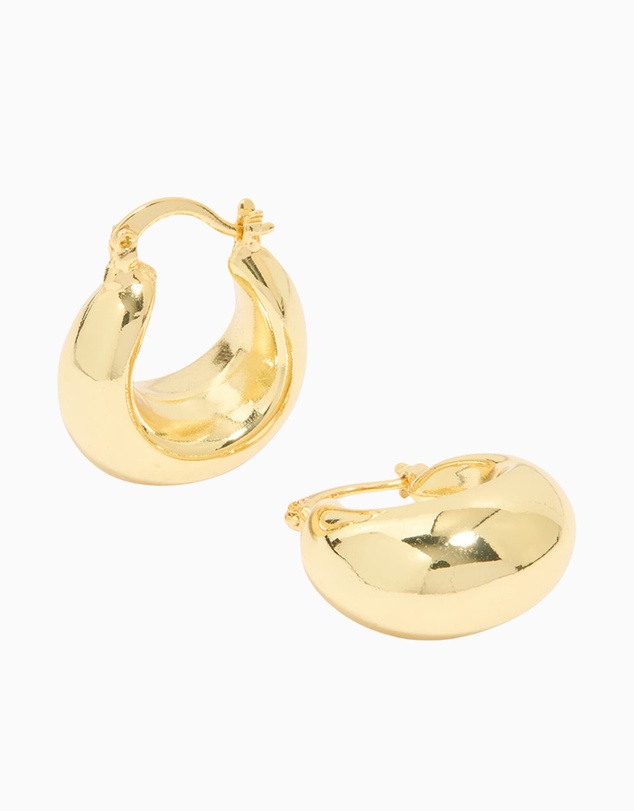 Lovisa - Gold Plated Brass Medium Huggie Earrings