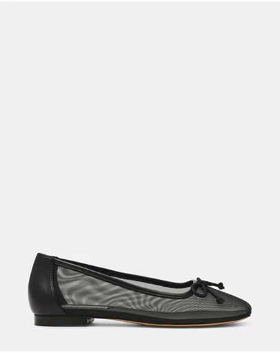 Steve Madden - Flaire Black Mesh Flats