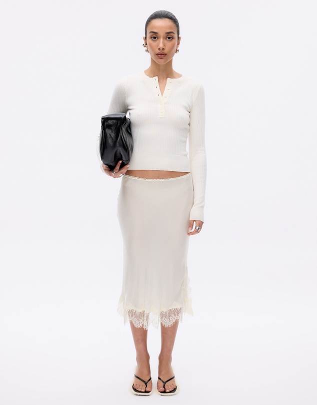 Minima Esenciales - Wren Merino Wool Rib Knit Top