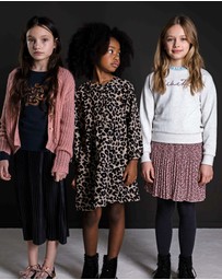 Like FLO - Old Pink Dot Print Pleated Skirt - Kids-Teens