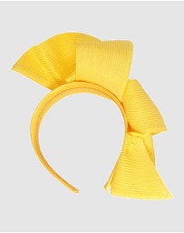 Max Alexander - Large Wavy Yellow Racing Fascinator