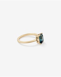 Michael Hill - Emerald Cut London Blue Topaz Gemstone Solitaire Ring in 10kt Yellow Gold