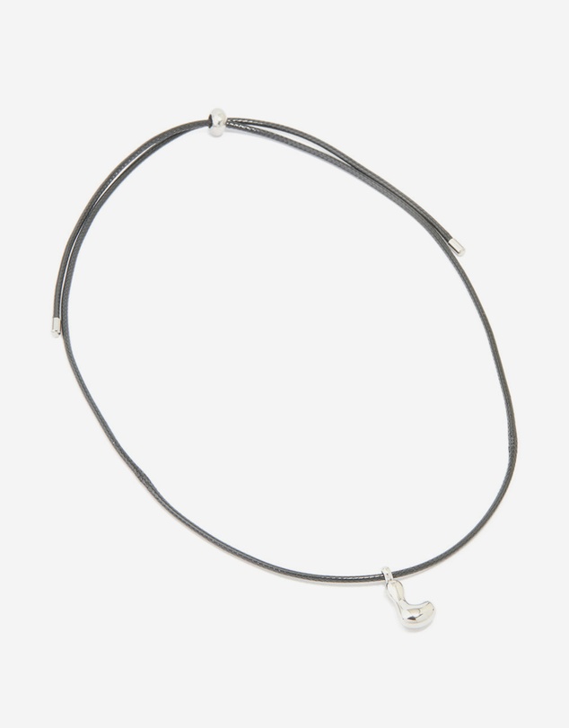 Lovisa - Waterproof Stainless Steel Bubble Large Bubble Letter L Cord Necklace