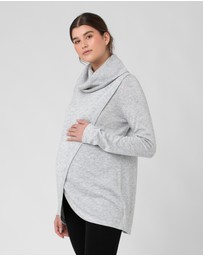 Ripe Maternity - Cowl Neck Nursing Knit