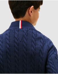 Tommy Hilfiger - Half-Zip Cable Knit Jumper - Kids
