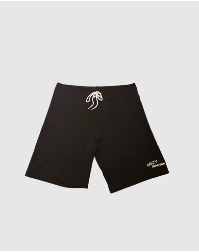 Salty Johnson - Classic Performance Board Shorts - Black