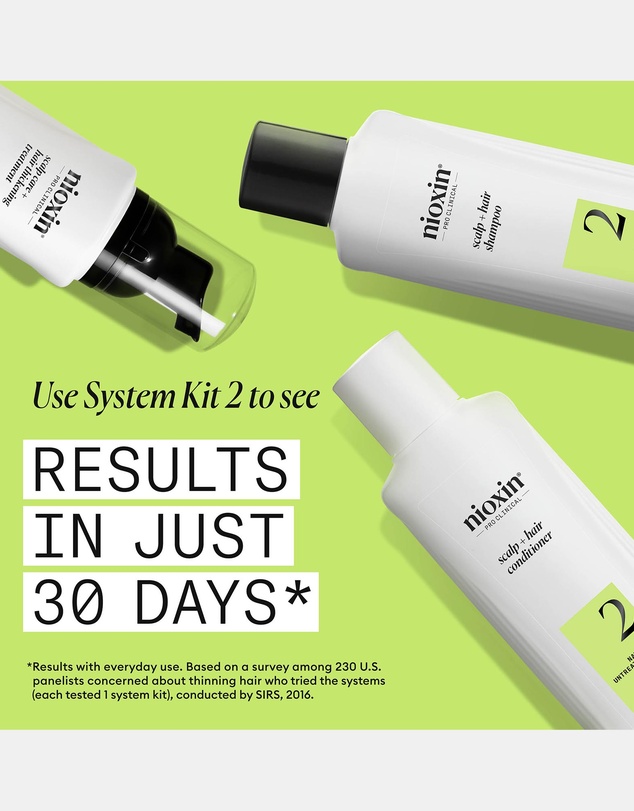 Nioxin - Nioxin System 2 Scalp + Hair Thickening Treatment - Serum For Natural Hair With Progressed Thinning, 100ml