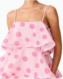 Elliatt - Sola Polkadot Tiered Maxi Dress