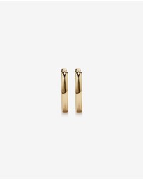 Michael Hill - 10mm Small Polished Huggie Earrings in 10kt Yellow Gold