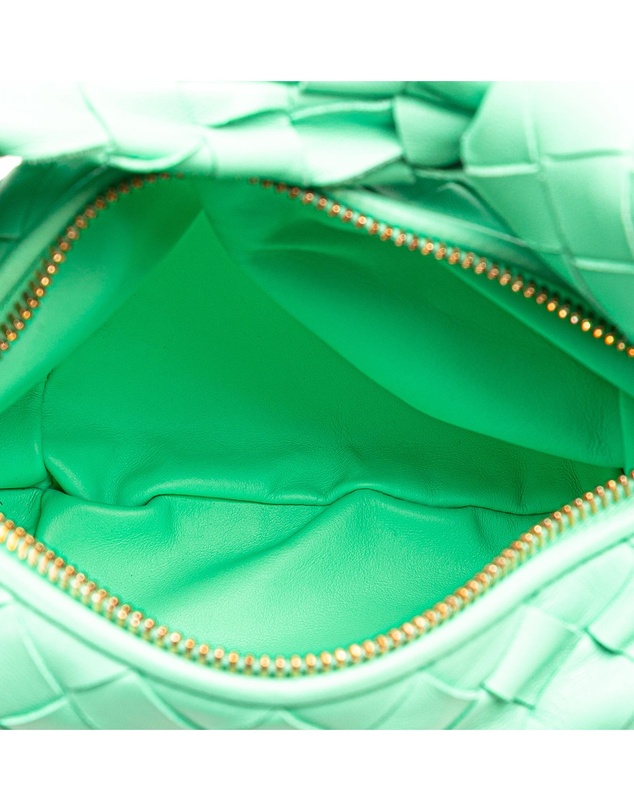Pre-Loved by Azura Reborn - Pre-Loved bottega veneta Woven Leather Top Handle Bag Knotted Detail Stylish Handbag