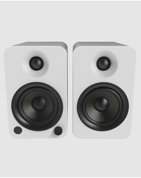 iWorld - Kanto YU4 140W Powered Bookshelf Speakers with Bluetooth and Phono Preamp - Pair, Matte White