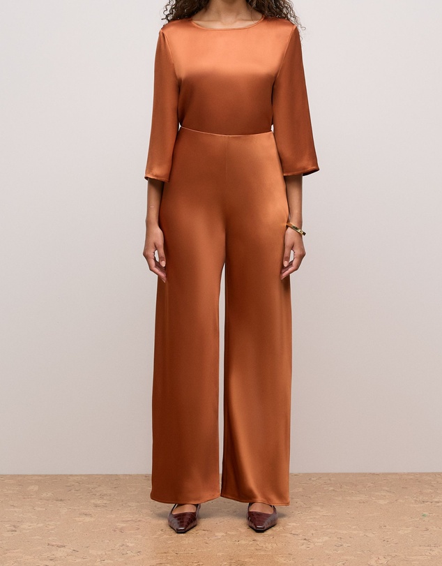 Trenery - Satin Bias Cut Pant in Sierra