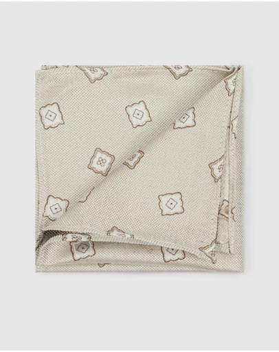 Tarocash - Gilbey Geo Silk Pocket Square