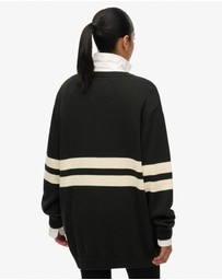 Superdry - Oversized Striped V Neck