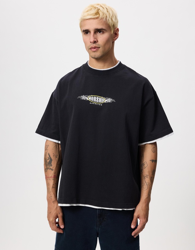 Worship - Tropical Storm Layered Box Crop Tee