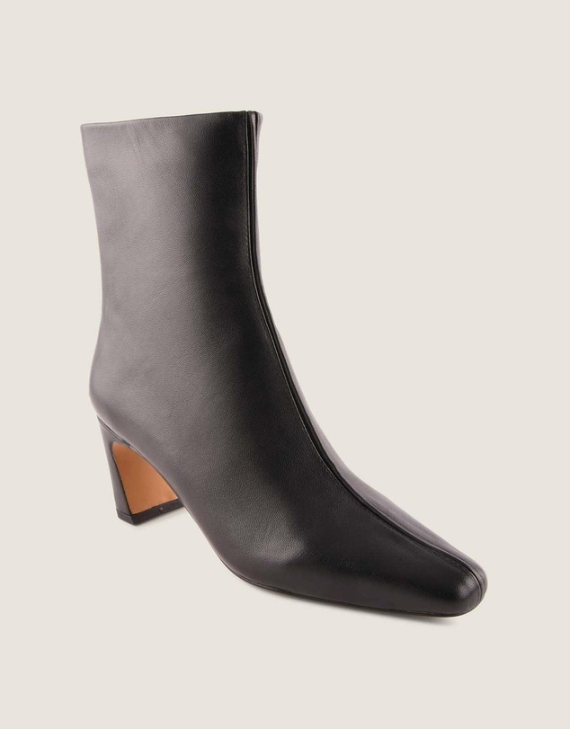 Shelly Shen - Atlas Heel Ankle Boots Black Leather