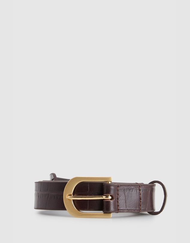 Evity - Lila ML Leather Croc Emboss Belt
