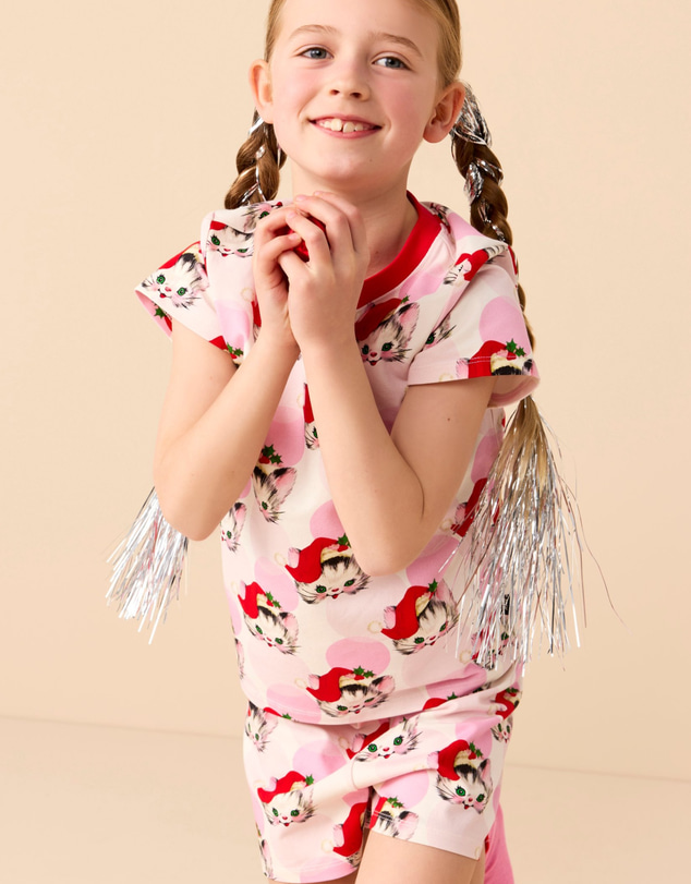 Rock Your Kid - Signature PJ Set in Cream Pink