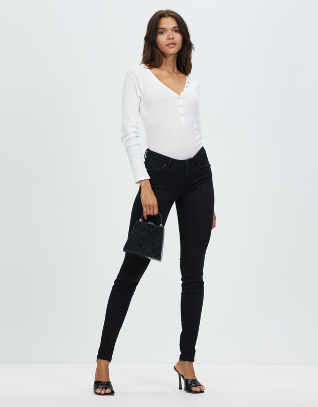 GUESS - Annette Mid Rise Skinny Jeans