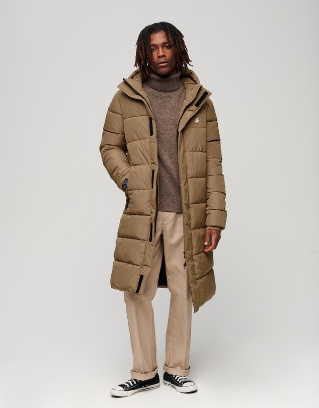 Superdry - HOODED LONGLINE SPORTS PUFFER